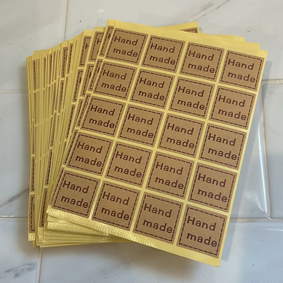 Kraft Stationery Handmade Stickers Big Lot - Picture 2 of 3
